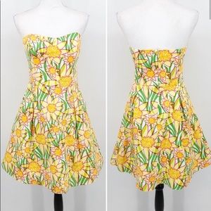 Lilly Pulitzer Wyatt Strapless Dress Yellow 92911